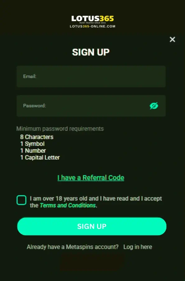 casino register for free